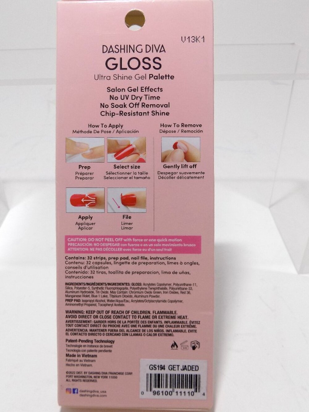 Bundle of Dashing Diva Gloss Gel Palette- 5 Packs of 32 Gel Nail Strips- New - Picture 8 of 8